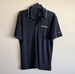 Nike Dri Fit Mens black polo shirt dri fit Size Small